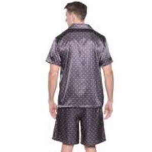 6- NWT NOBLE MOUNT MEN'S PREMIUM SATIN SHORT PAJAMA SET